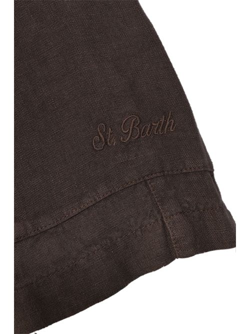 Bermuda Marseille in lino Dark Brown Mc2 Saint Barth | MRE000200920L